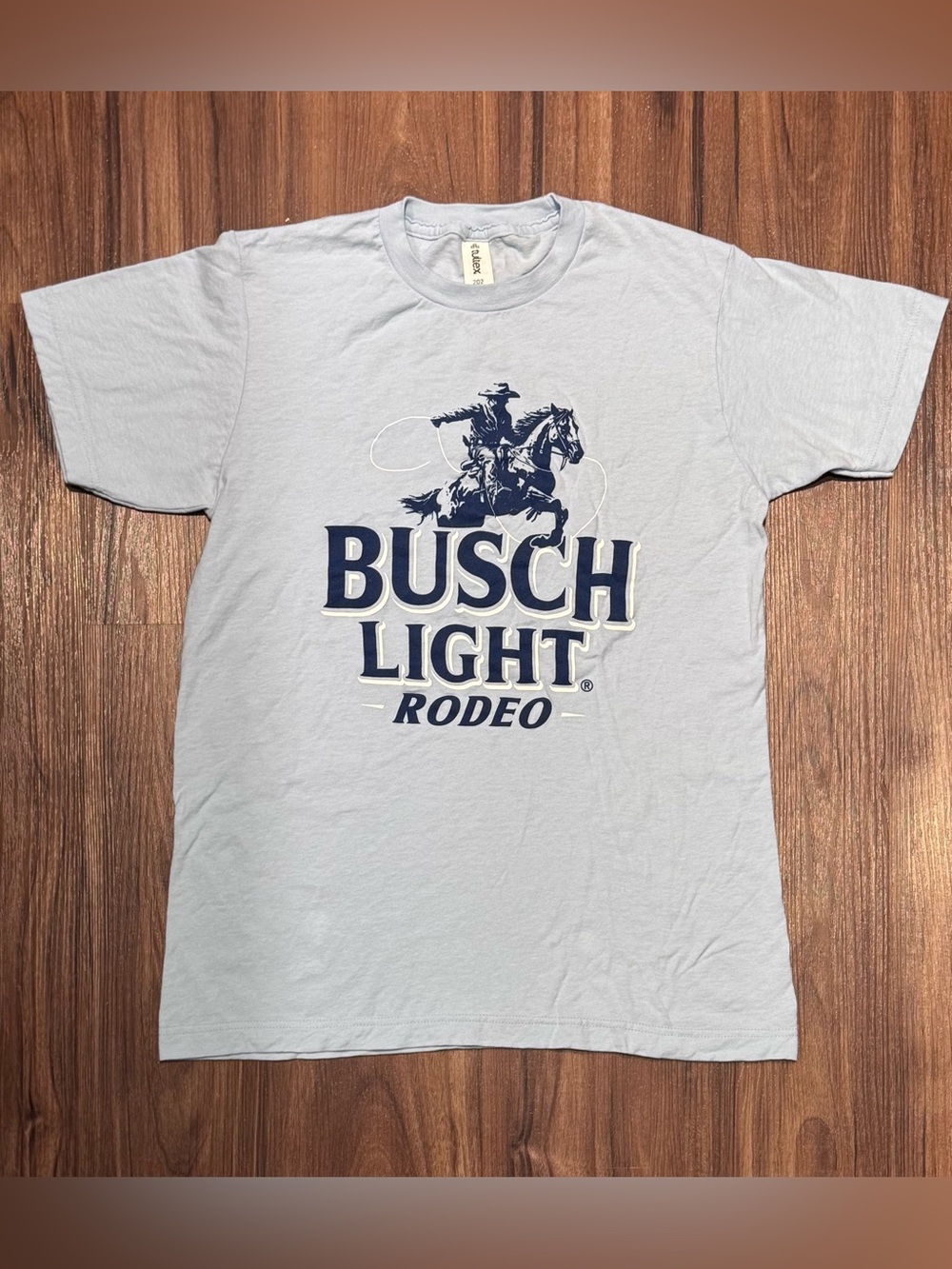 New Busch Light Rodeo Blue Short Sleeve Shirt Top – S